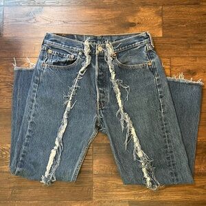 Levi's 501s with a 33" waist and 32" inseam jeans